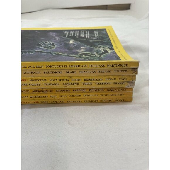 Nat Geo Mags Jan–Jul 1985 Vtg Slipcvr Set Collect Geo Travel Decor Ed. - Picture 3 of 16